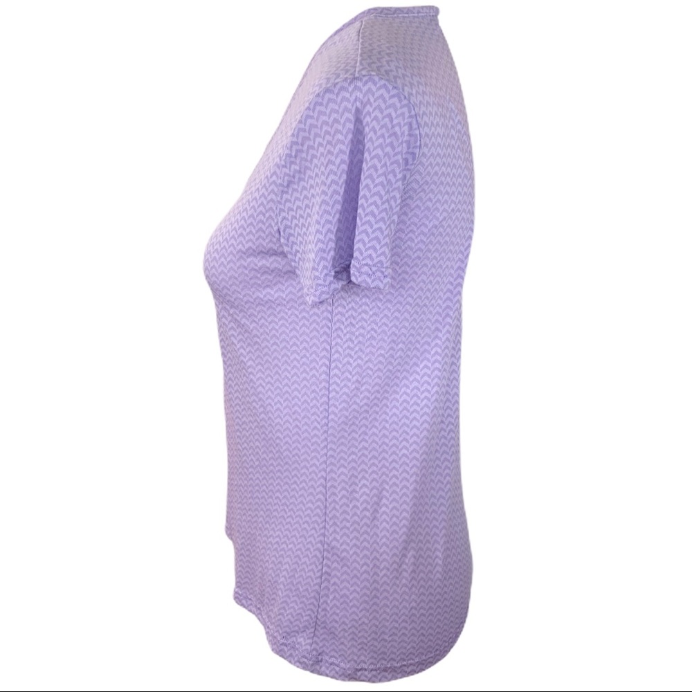 π Avia Purple Chevron Print Workout Tee- M - Picture 6 of 9